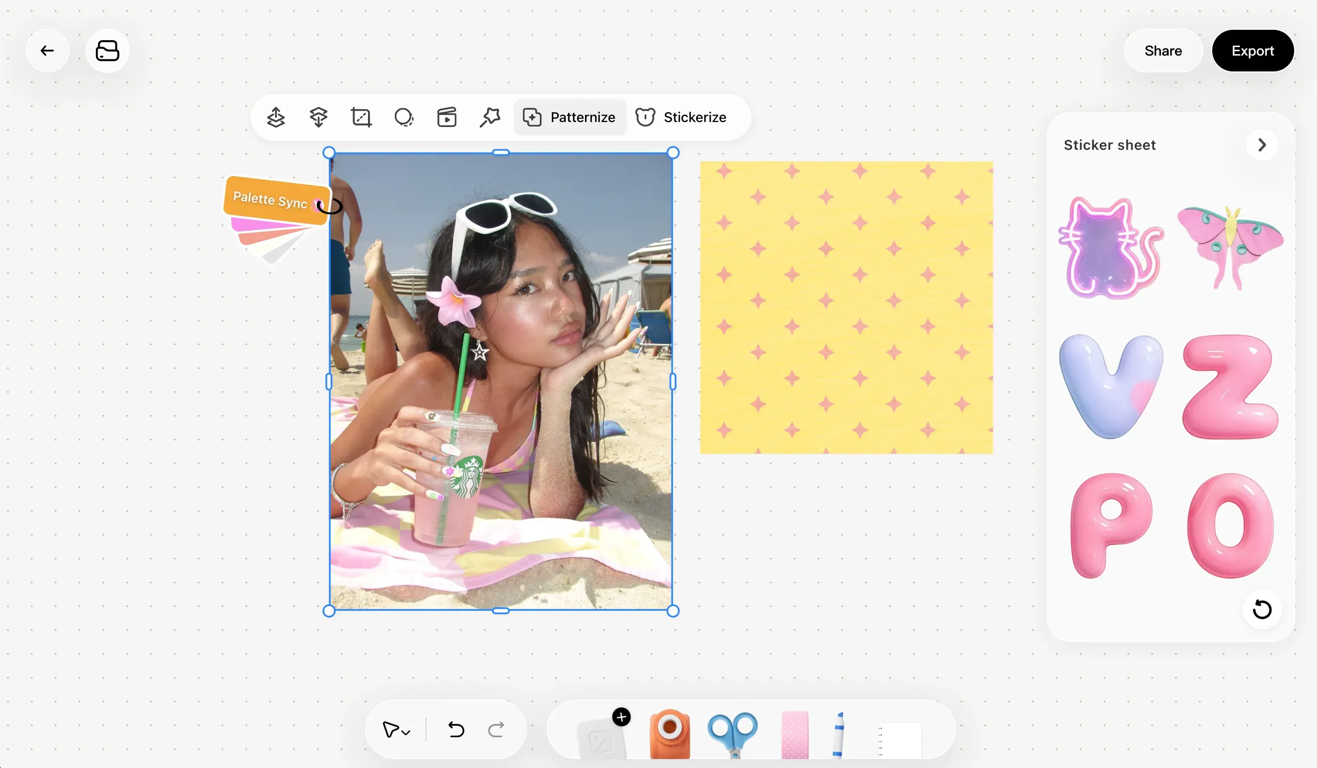 Synee Patternize 同色系背景图功能界面