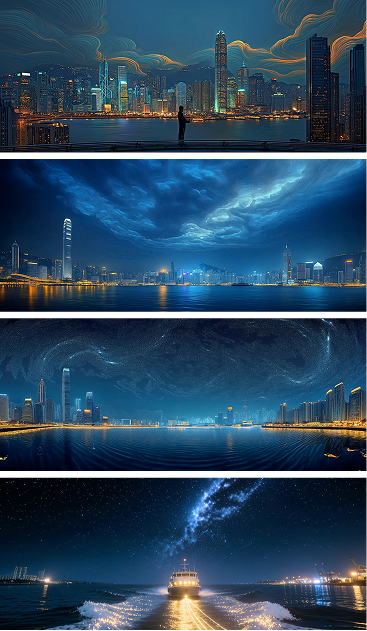 星空下维港的四张关键帧